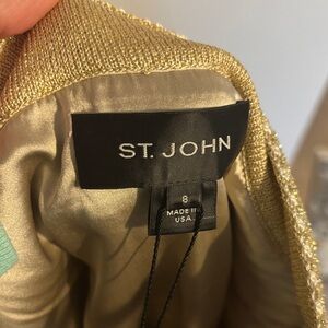 St. John Metallic Gold dress